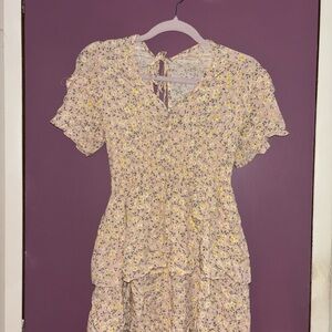 SHEIN Pastel Floral Smocked Top